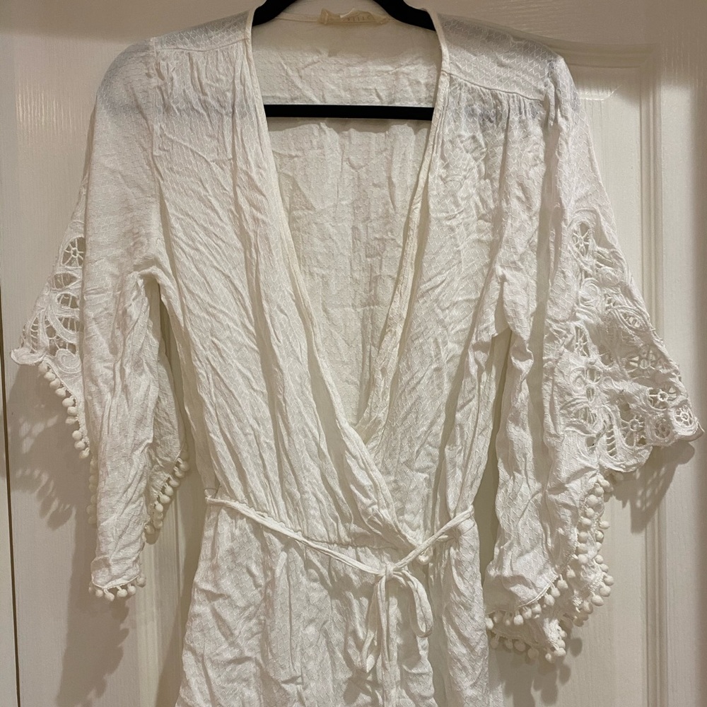 White Romper Swim-coverup